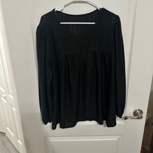 Shein black lace top